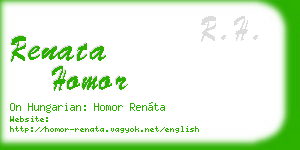 renata homor business card